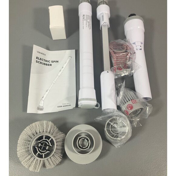 Voweek Electric Spin Scrubber, Cordless, Extendable Handle, 4 Heads, for Bathroo - Picture 6 of 6